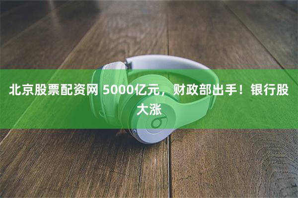 北京股票配资网 5000亿元，财政部出手！银行股大涨