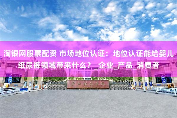 淘银网股票配资 市场地位认证：地位认证能给婴儿纸尿裤领域带来什么？_企业_产品_消费者