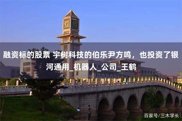 融资标的股票 宇树科技的伯乐尹方鸣，也投资了银河通用_机器人_公司_王鹤