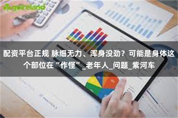 配资平台正规 脉细无力、浑身没劲？可能是身体这个部位在“作怪”_老年人_问题_紫河车