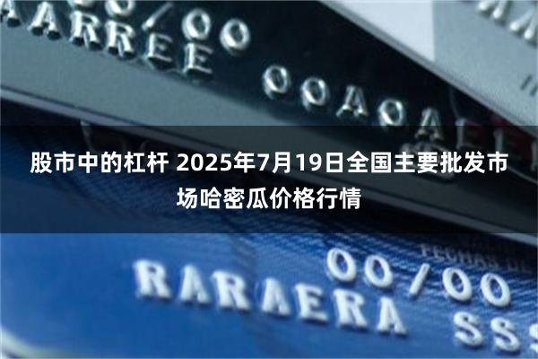 股市中的杠杆 2025年7月19日全国主要批发市场哈密瓜价格行情