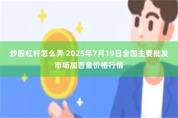 炒股杠杆怎么弄 2025年7月19日全国主要批发市场加吉鱼价格行情