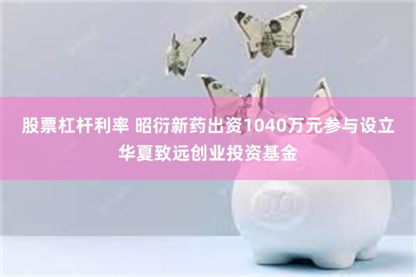 股票杠杆利率 昭衍新药出资1040万元参与设立华夏致远创业投资基金