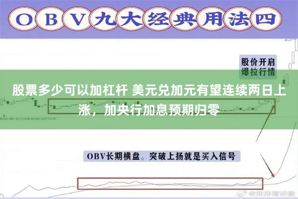 股票多少可以加杠杆 美元兑加元有望连续两日上涨，加央行加息预期归零
