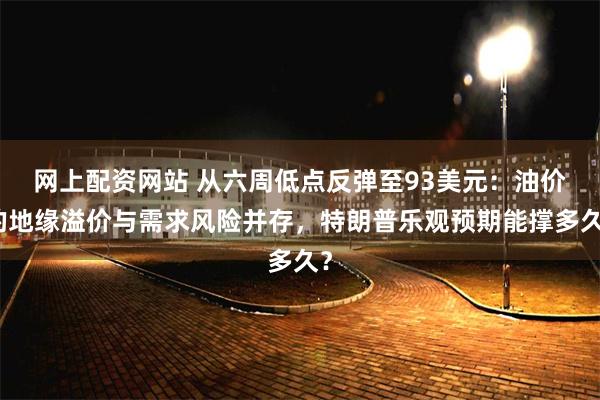 网上配资网站 从六周低点反弹至93美元：油价的地缘溢价与需求风险并存，特朗普乐观预期能撑多久？